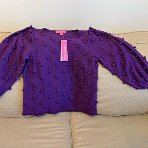 Lilly Pulitzer Kippa sweater, NWT, size M, Purple Berry